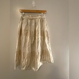 Chic Asymmetrical Cream Skirt